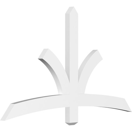 Ekena Millwork Davenport Architectural Grade PVC Gable Bracket, 60"W x 35"H x 2"D x 4"F, 14/12 Pitch GBP060X35X0204DAV00